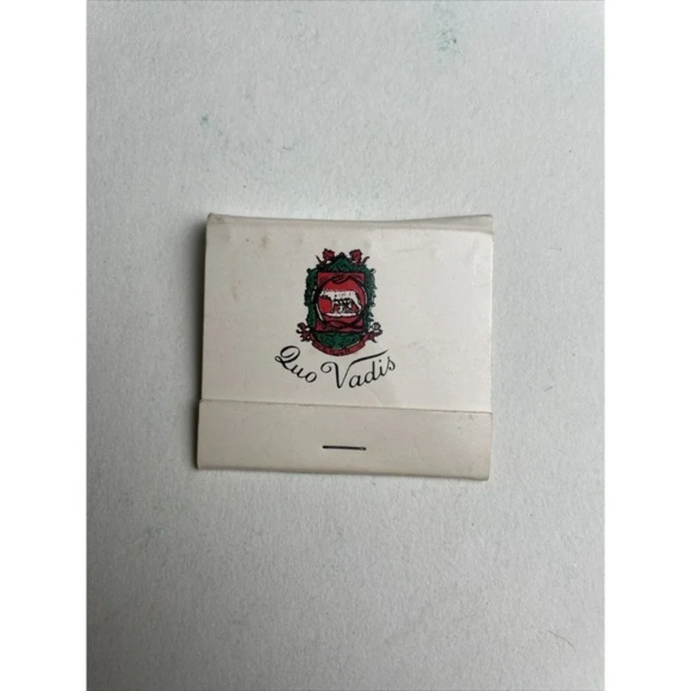 Quo Vadis NYC Matchbook Vintage 30 Strike Unused Mid-Century NYC Restaurant RARE